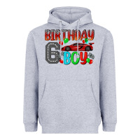 Heather Grey birthday boy 6 Heavyweight Hoodie - BundleAndBundleShop
