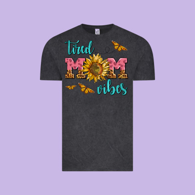 Tired Mom Vibes Vintage Tee Designed By Adodesignshop