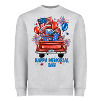 Heather Grey happy memorial day farm truck Heavyweight Sweatshirt - JahusDesignShop