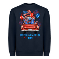 Navy happy memorial day farm truck Heavyweight Sweatshirt - JahusDesignShop
