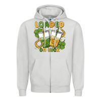 Dove Grey loaded on luck Zipper Hoodie - MaliasSmallBusiness