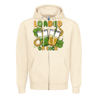 Sandshell loaded on luck Zipper Hoodie - MaliasSmallBusiness