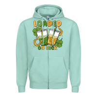 Seafoam loaded on luck Zipper Hoodie - MaliasSmallBusiness