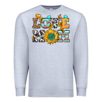 Heather Grey love mom Premium Sweatshirt - LillyAllenDesigns