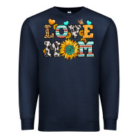 Navy love mom Premium Sweatshirt - LillyAllenDesigns