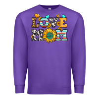 Purple love mom Premium Sweatshirt - LillyAllenDesigns