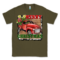 Army Green merry christmas with truck Classic Tee - AdoDesignShop