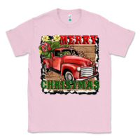 Bubblegum Pink merry christmas with truck Classic Tee - AdoDesignShop