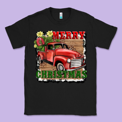 Merry Christmas With Truck Classic Tee Designed By Adodesignshop