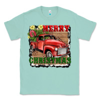 Seafoam merry christmas with truck Classic Tee - AdoDesignShop