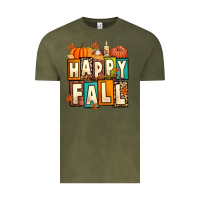 Vintage Olive happy fall Vintage Tee - Artiststas