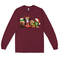 Burgundy christmas baby calf coffee cups Long Sleeve Tee - Jasminsmagicworld