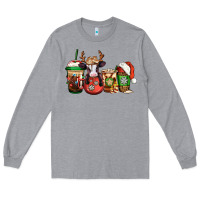 Heather Grey christmas baby calf coffee cups Long Sleeve Tee - Jasminsmagicworld
