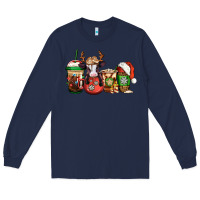Navy christmas baby calf coffee cups Long Sleeve Tee - Jasminsmagicworld