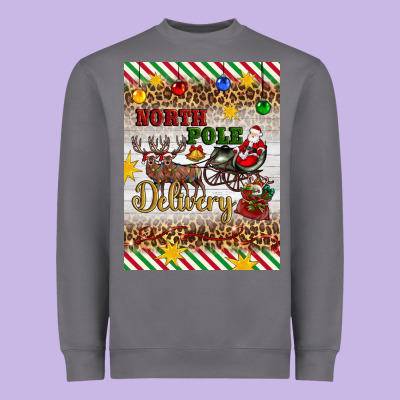 Christmas North Pole Delivery Heavyweight Sweatshirt Designed By Artiststas