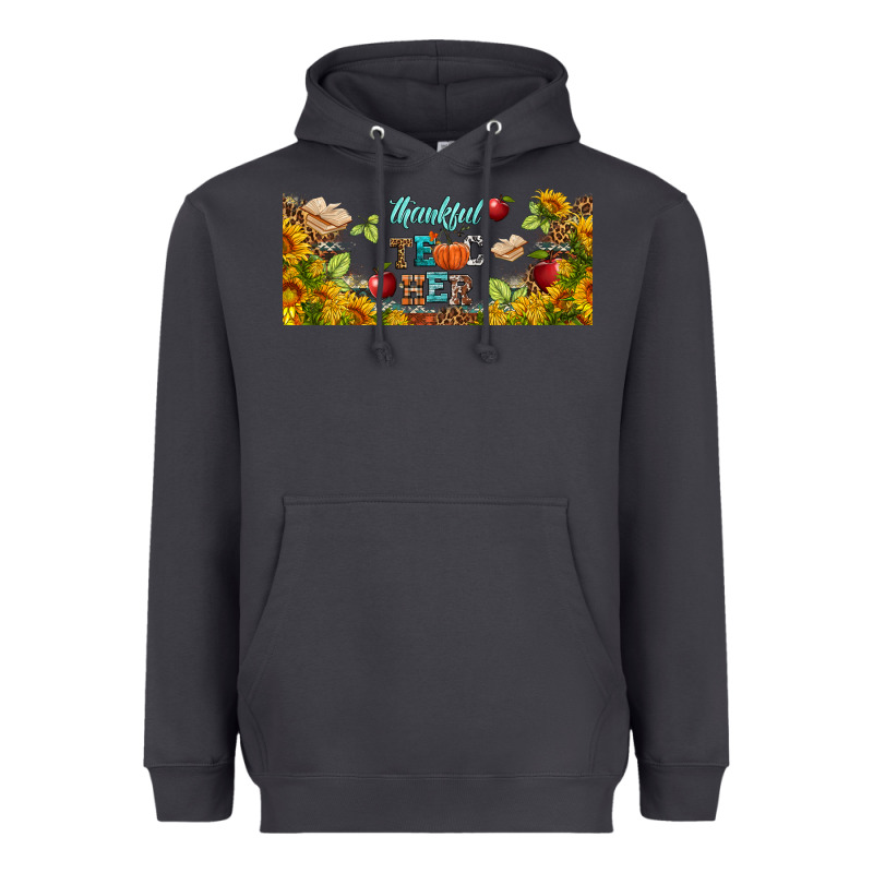 Thankful Teacher Fall Libbey Glass Heavyweight Hoodie by BundleAndBundleShop | Teevron