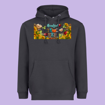 Thankful Teacher Fall Libbey Glass Heavyweight Hoodie Designed By Bundleandbundleshop