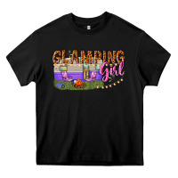 Black glamping girl Heavy Core Tee - texasbilliewilder