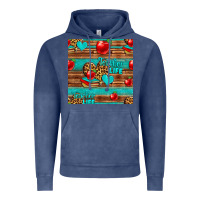 Vintage Denim teacher life seamless pattern Vintage Hoodie - HRA Design Shop