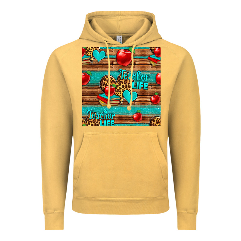 Teacher Life Seamless Pattern Vintage Hoodie by HRA Design Shop | Teevron