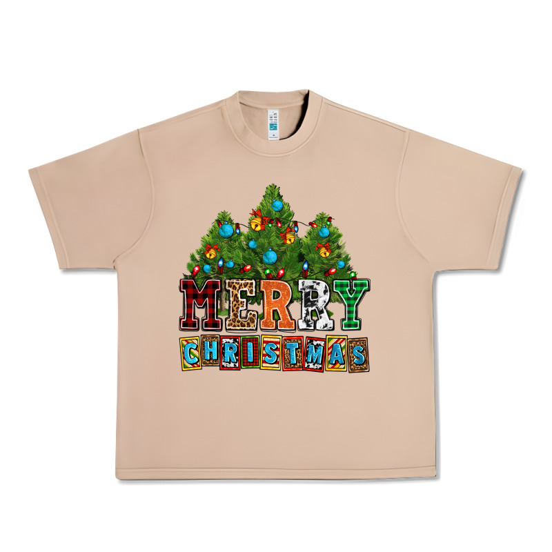Merry Christmas With Christmas Trees Urban Heavy Tee by AdoDesignShop | Teevron