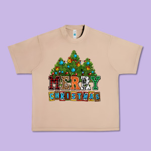 Merry Christmas With Christmas Trees Urban Heavy Tee Designed By Adodesignshop