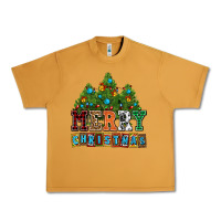 Peanut Butter merry christmas with christmas trees Urban Heavy Tee - AdoDesignShop