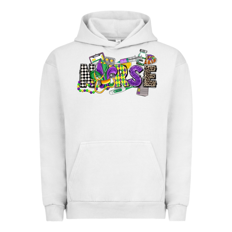 Nurse Mardi Gras Urban Hoodie by CowGirlArtShop | Teevron