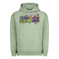 Pigment Oil Green nurse mardi gras Urban Hoodie - CowGirlArtShop