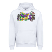 White nurse mardi gras Urban Hoodie - CowGirlArtShop