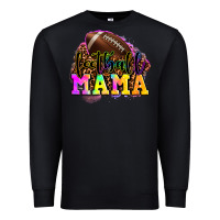 Black football mama Premium Sweatshirt - LillyAllenDesigns