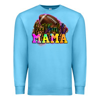 Ocean Blue football mama Premium Sweatshirt - LillyAllenDesigns
