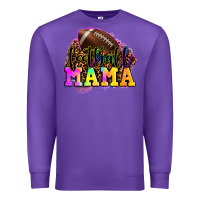 Purple football mama Premium Sweatshirt - LillyAllenDesigns