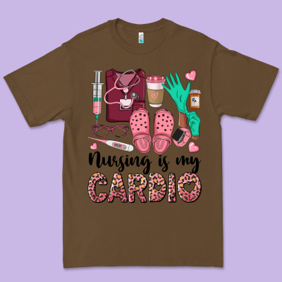 Nursing Is My Cardio Premium Tee Designed By Barkaloodesign