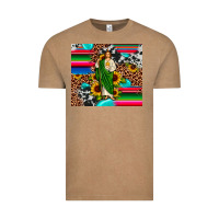 Vintage Coffee san judas leopard cowhide gemstone Vintage Tee - JahusDesignShop