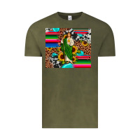 Vintage Olive san judas leopard cowhide gemstone Vintage Tee - JahusDesignShop