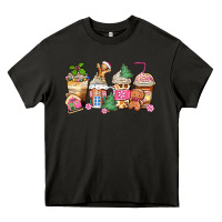 Asphalt pink gingerbread coffee cups Heavy Core Tee - Zillion Design Studio
