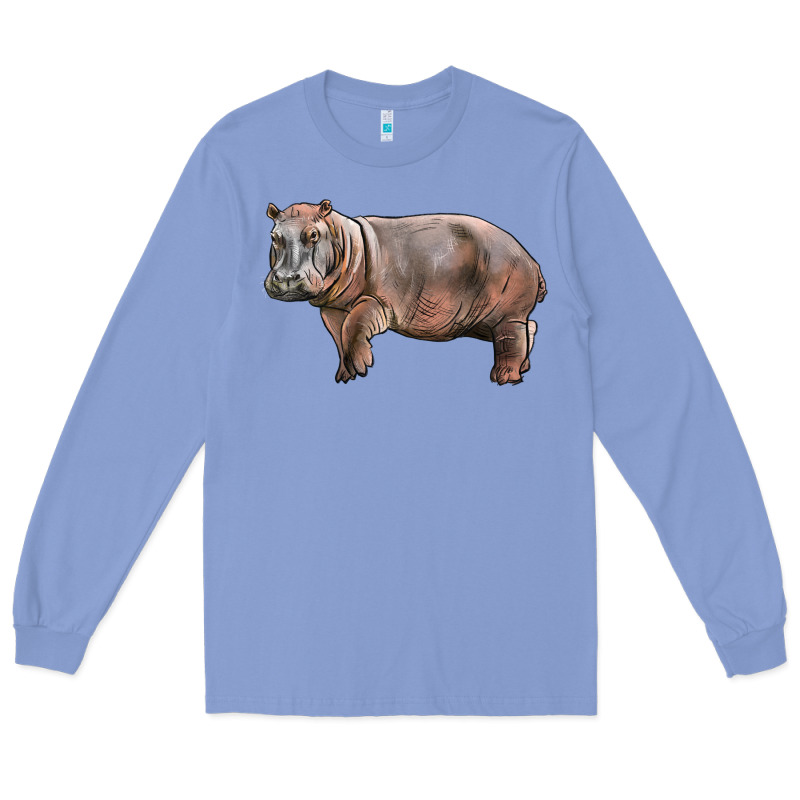 Hippopotamus Long Sleeve Tee by LillyAllenDesigns | Teevron