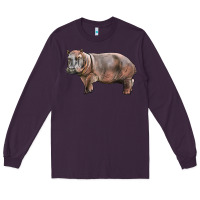 Plum hippopotamus Long Sleeve Tee - LillyAllenDesigns
