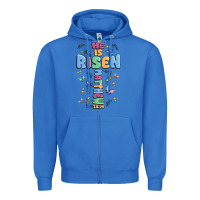 True Royal he is risen cross Zipper Hoodie - MaliasSmallBusiness