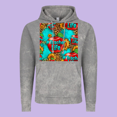 Teacher Apple Seamless Pattern Vintage Hoodie Designed By Hra Design Shop