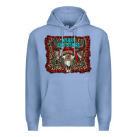Merry Christmas Bull Skull Premium Hoodie | Teevron