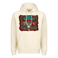 Sandshell merry christmas bull skull Premium Hoodie - RanaPortraitStore
