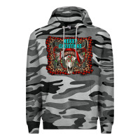 Slate Camo merry christmas bull skull Premium Hoodie - RanaPortraitStore