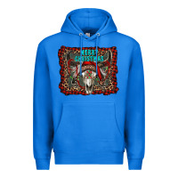 True Royal merry christmas bull skull Premium Hoodie - RanaPortraitStore