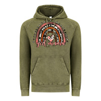Vintage Olive girl mama western leopard rainbow Vintage Hoodie - JahusDesignShop