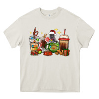 Cream Christmas coffee cups with Pitbull Heavy Core Tee - RanaPortraitStore