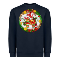 Navy Christmas Pinata Ornament Heavyweight Sweatshirt - Artiststas