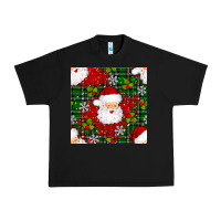 Black Christmas Santa Claus Seamless Pattern Urban Heavy Tee - BundleAndBundleShop