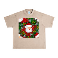 French Oak Christmas Santa Claus Seamless Pattern Urban Heavy Tee - BundleAndBundleShop
